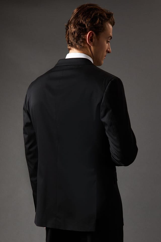 Burton Burton Men's Black Regular Fit Suit Jacket - 3