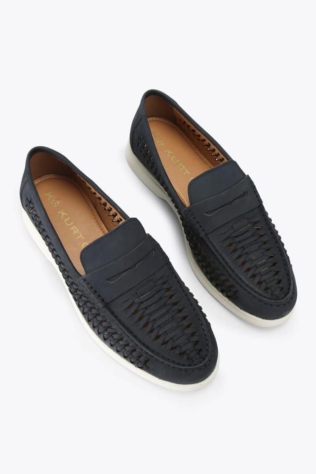 KG Kurt Geiger KG Kurt Geiger Men's 'Sully Weave' Nubuck Shoes in Navy - 2