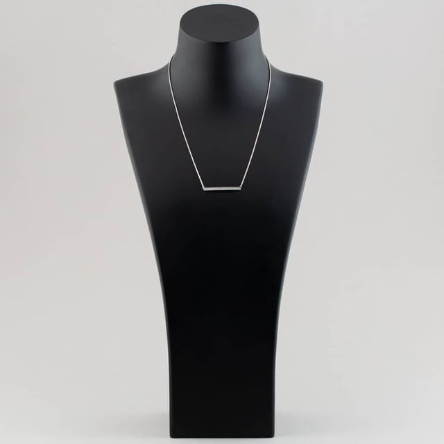 T.H.Baker T.H.Baker Women's Silver & Cubic Zirconia Bar Necklace 2THB018504 - 2