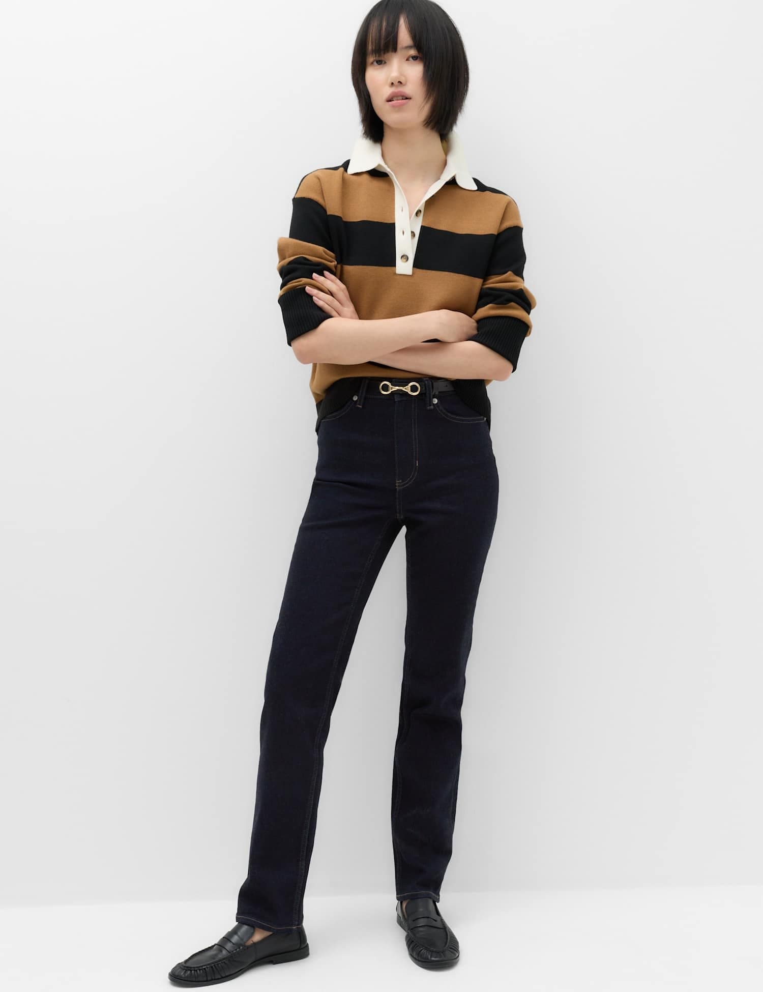 Marks & Spencer M&S Sienna Mid Rise Straight Leg Jeans Indigo Mix