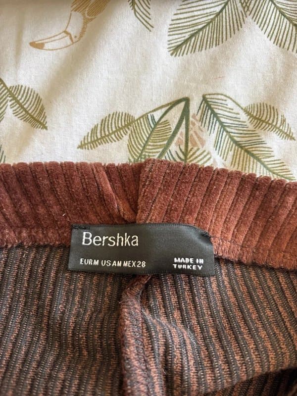 Bershka Bershka Brown Ribbed Flares