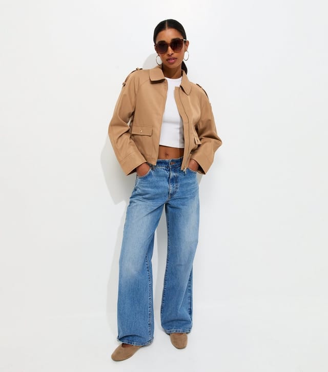 New Look Women's Tan Short Trucker Jacket New Look - 2