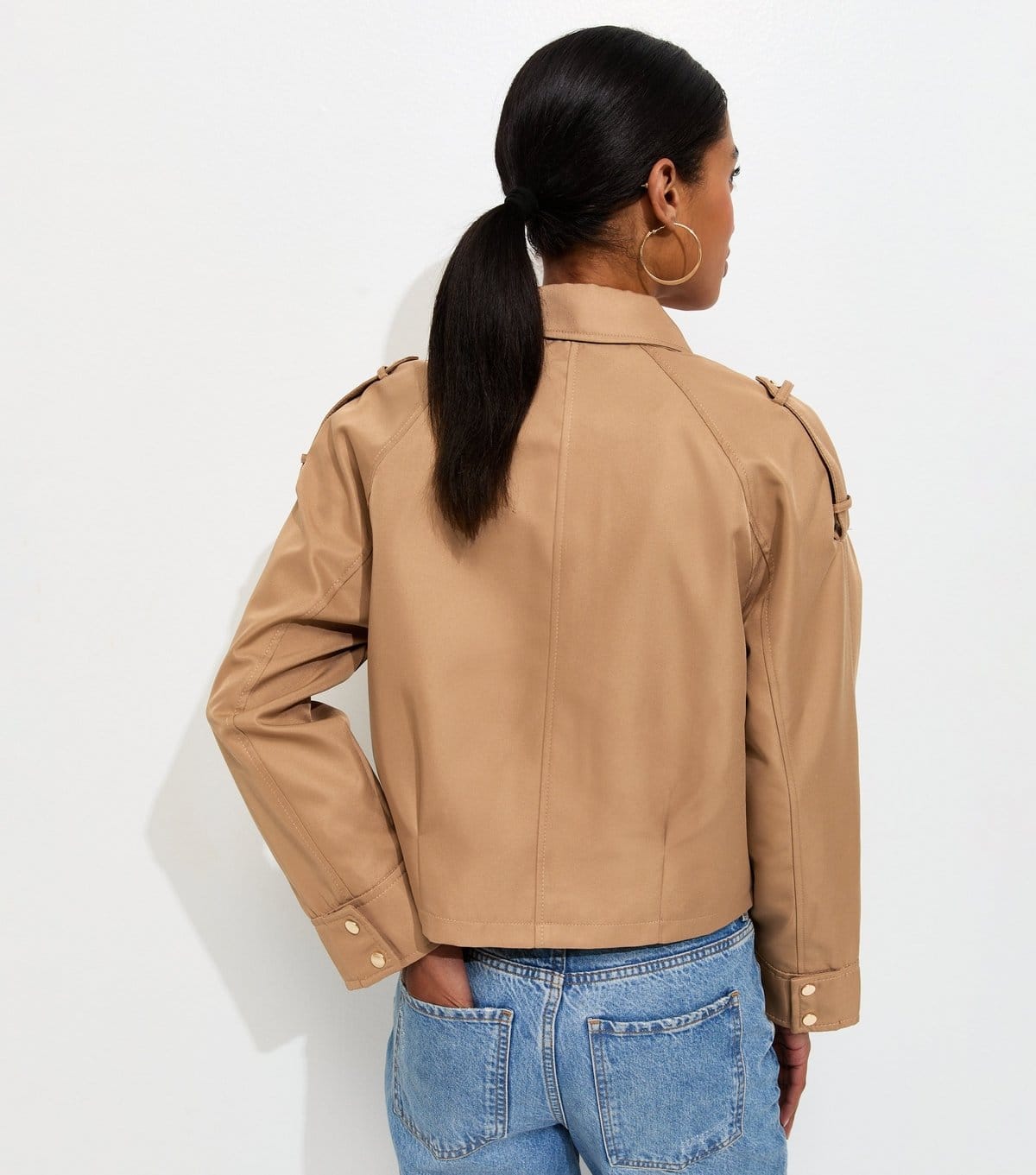 New Look Women's Tan Short Trucker Jacket New Look - 4