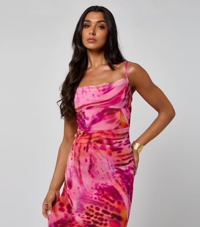 Urban Bliss Women's Pink Floral Print Ruffle Trim Maxi Dress Urban Bliss New Look - 3