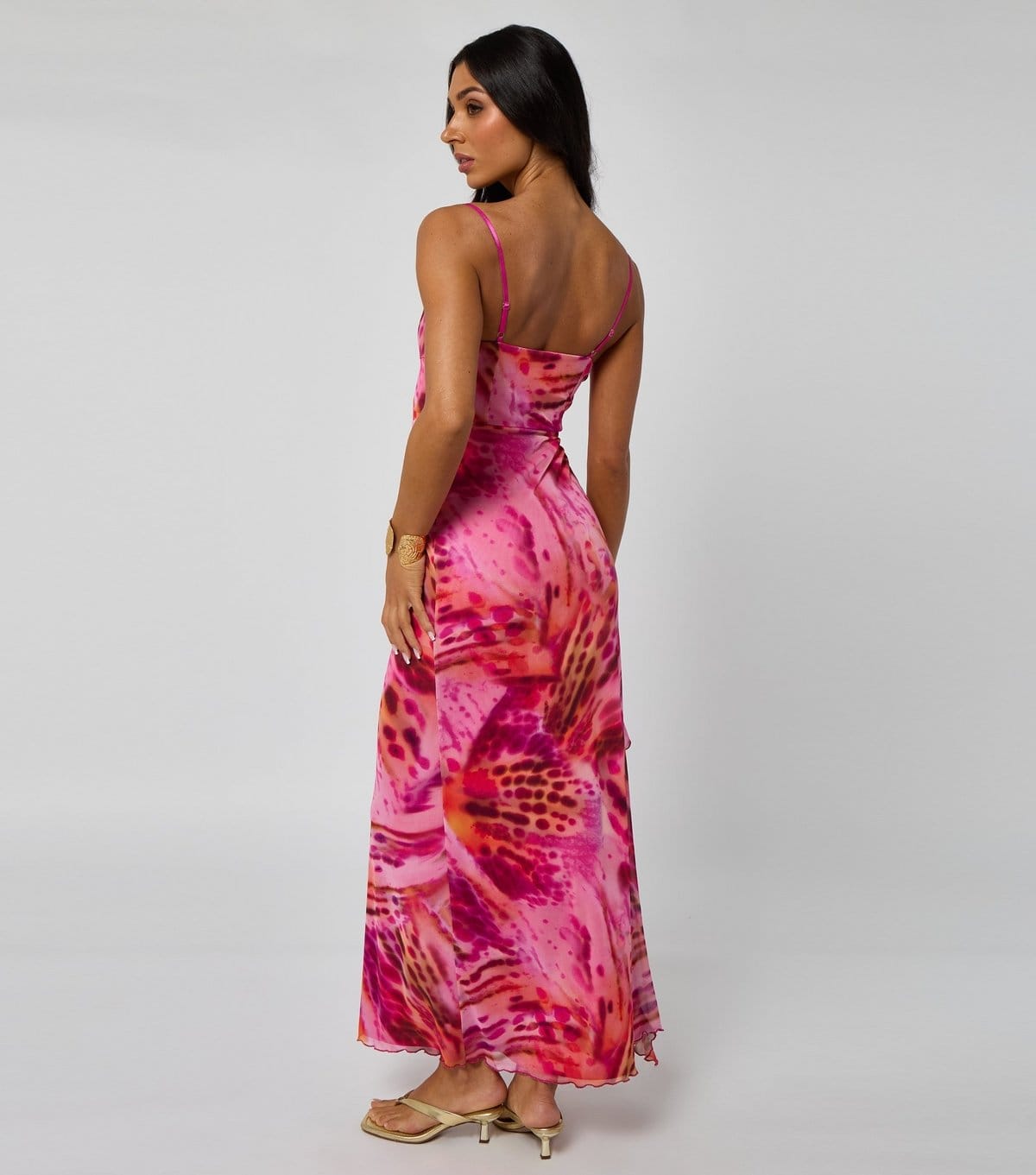 Urban Bliss Women's Pink Floral Print Ruffle Trim Maxi Dress Urban Bliss New Look - 4