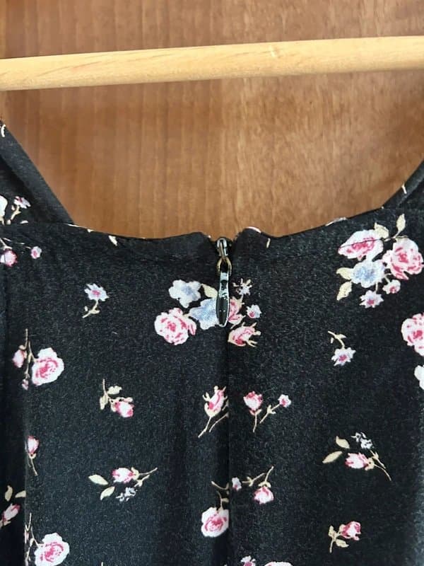 New Look black flower y2k playsuit size 12
