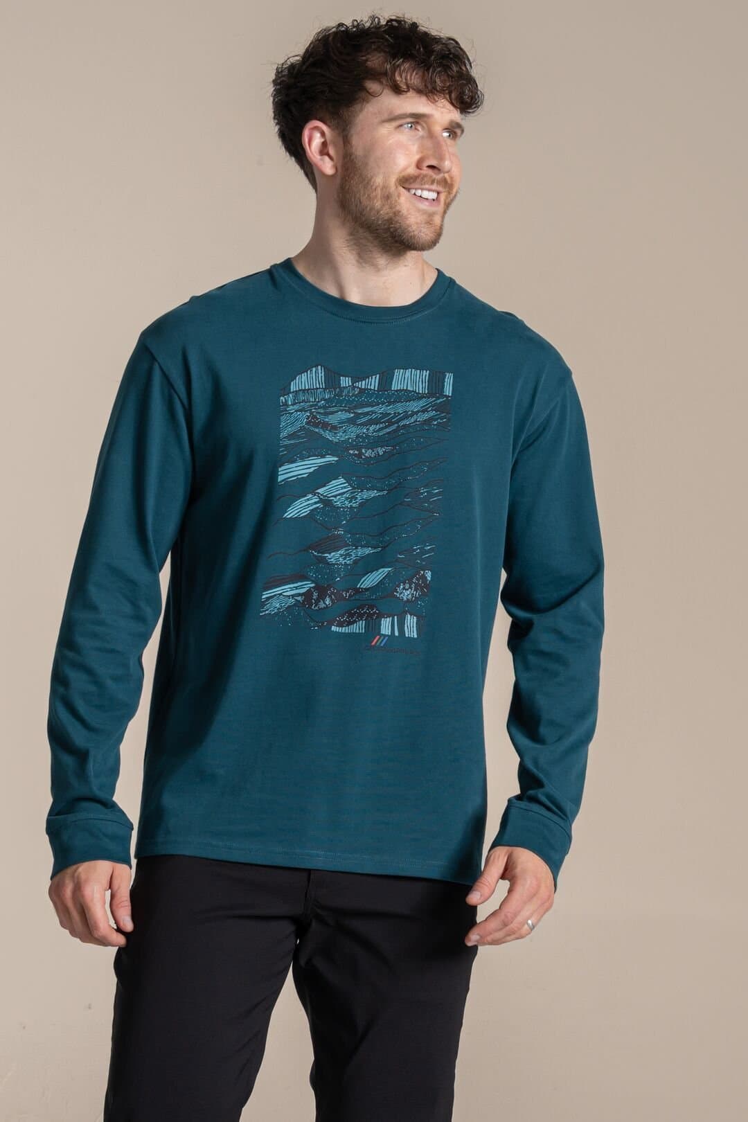 Craghoppers Craghoppers Men's Dillisk Long Sleeved T-Shirt in Dark Blue
