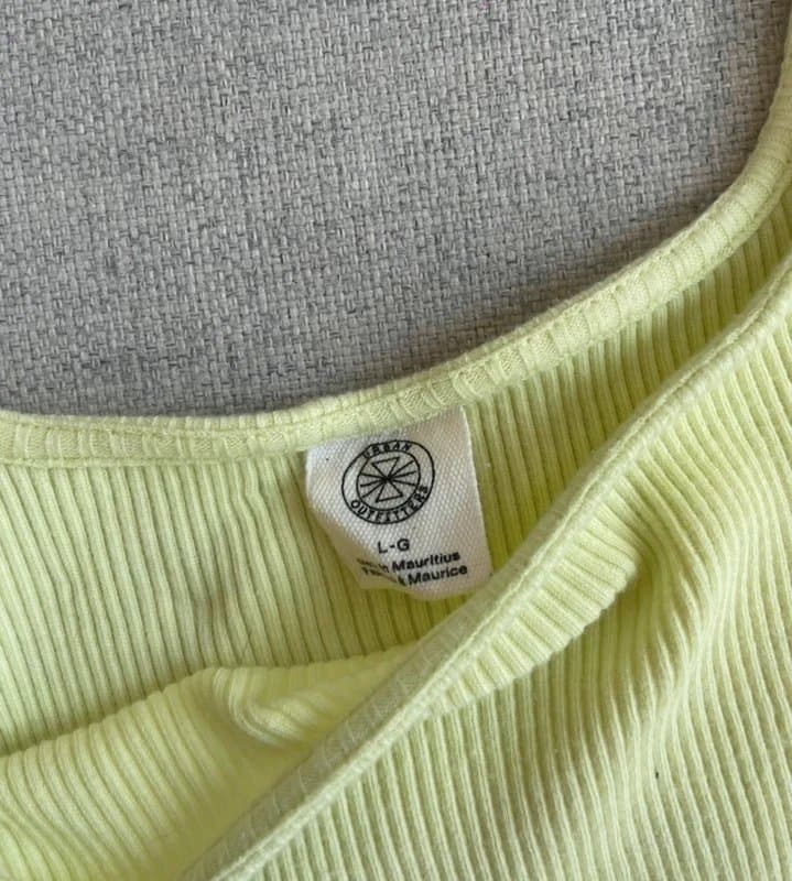 Urban Outfitters Urban outfitters yellow mini ribbed dress