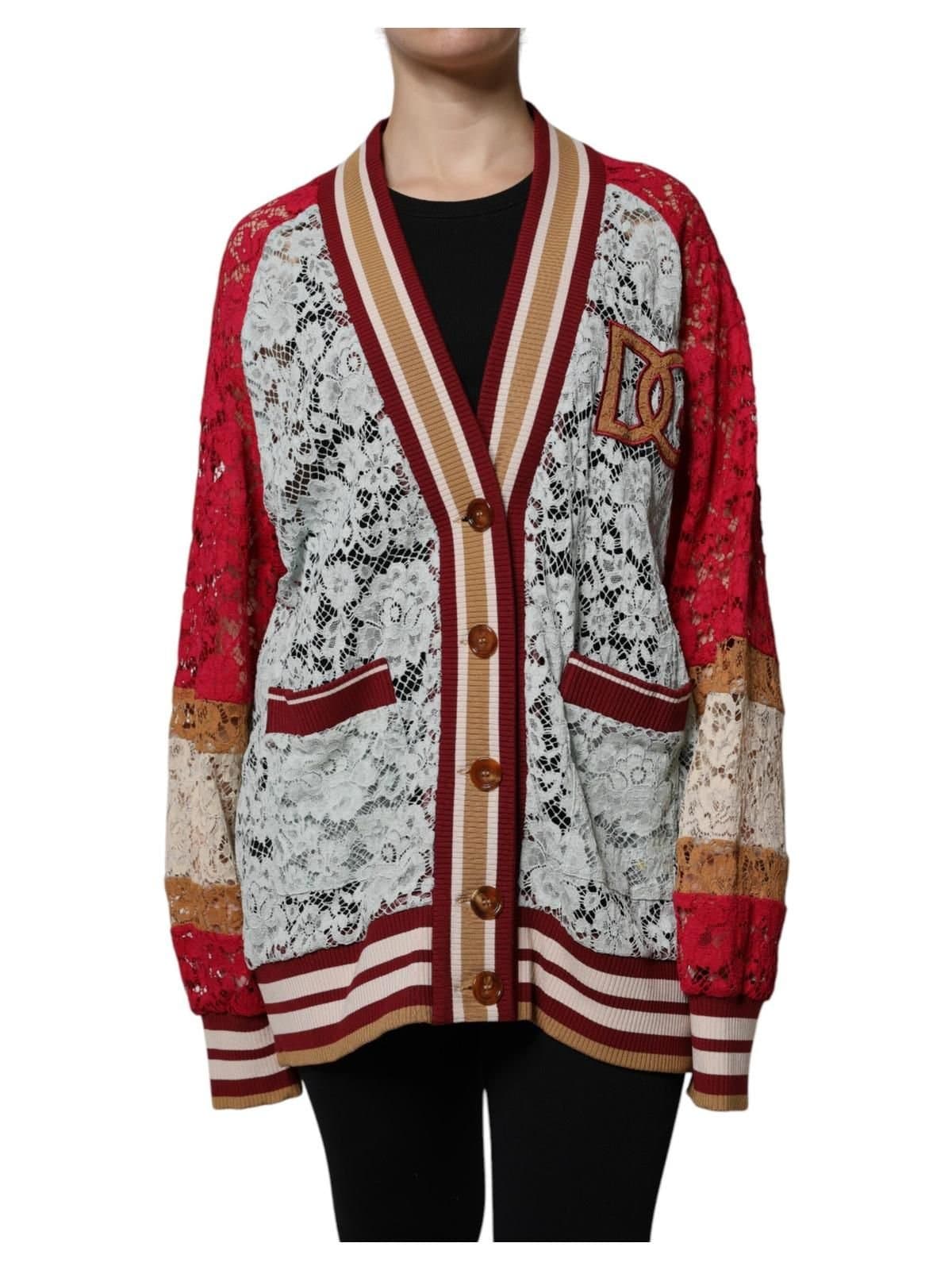 Dolce & Gabbana Dolce & Gabbana Women's Multicolor Floral Lace Cardigan Sweater