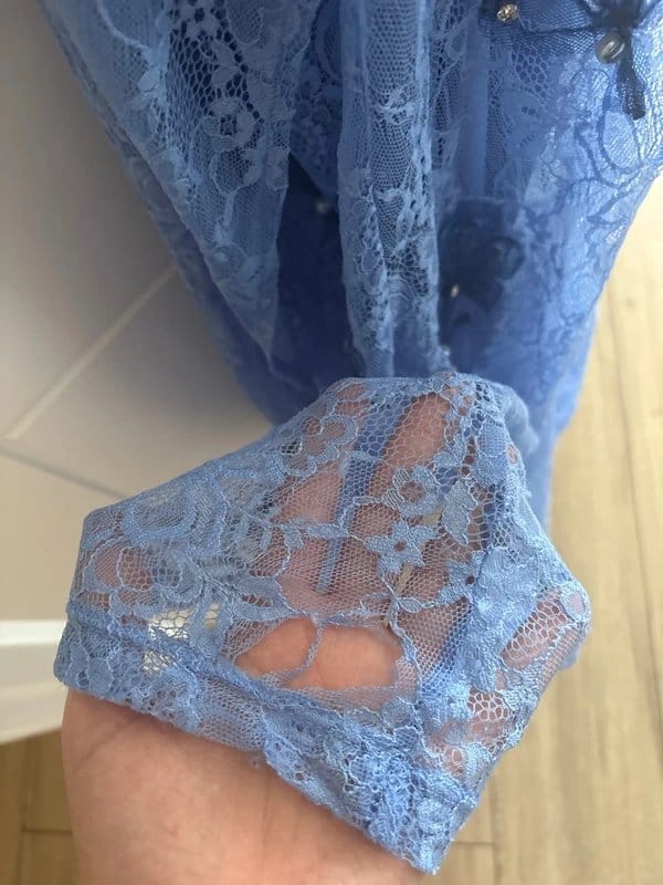 ASOS Design Blue Lace Maxi Dress