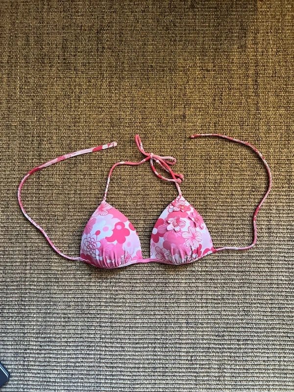 New Look Pink Floral Bikini Top