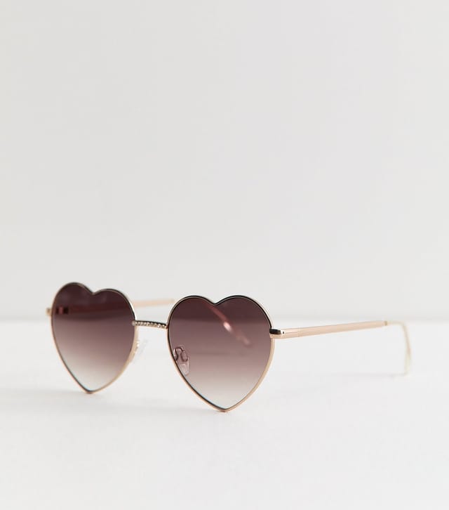 New Look Gold Tone Heart Frame Sunglasses New Look - 2