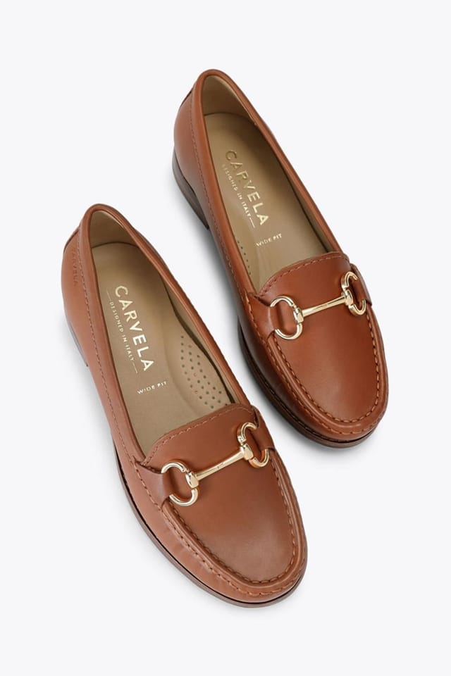 Carvela Carvela Women's 'Click Wide Fit' Leather Flats in Tan - 2