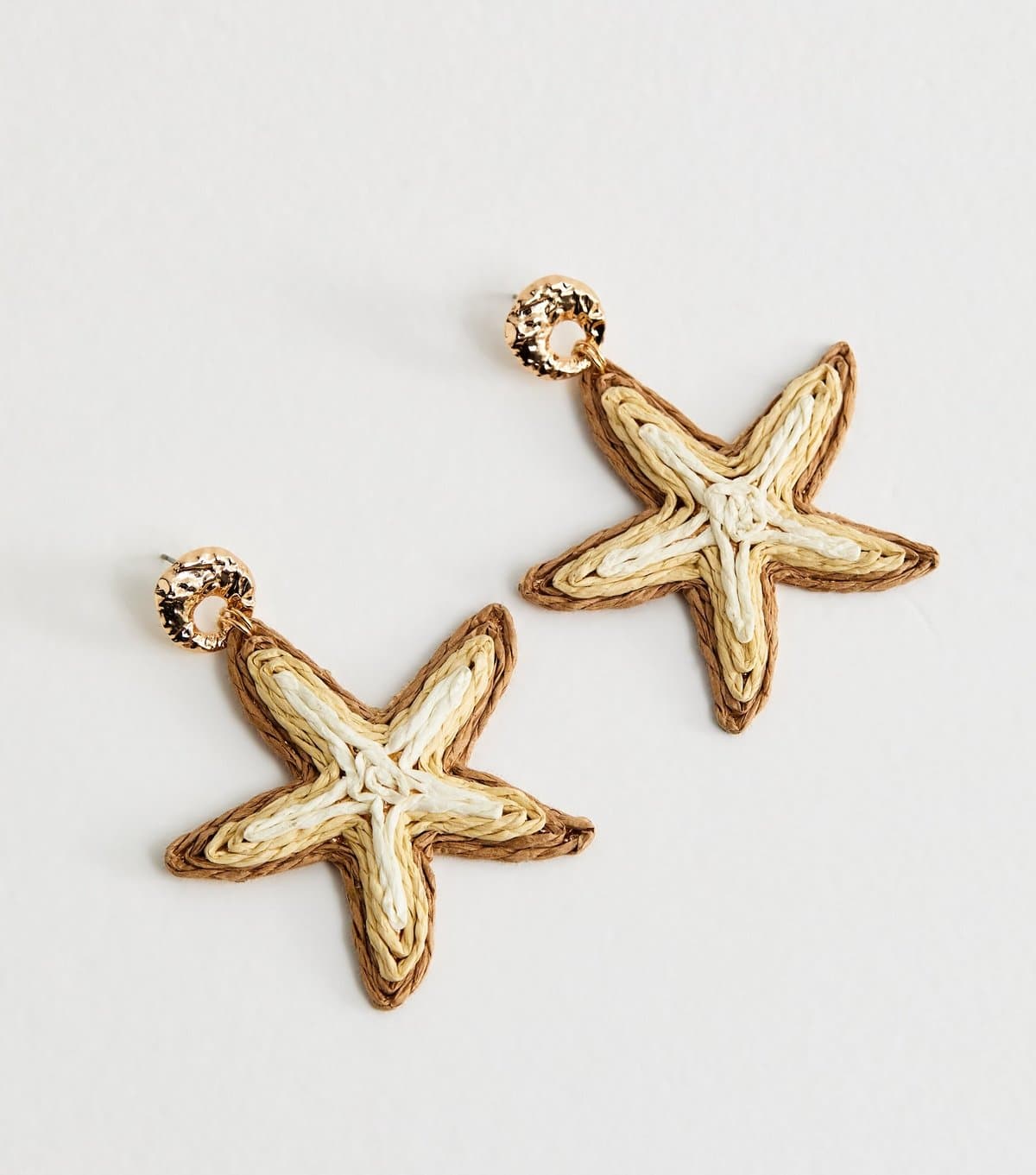 New Look Brown Threaded Starfish Drop Earrings New Look
