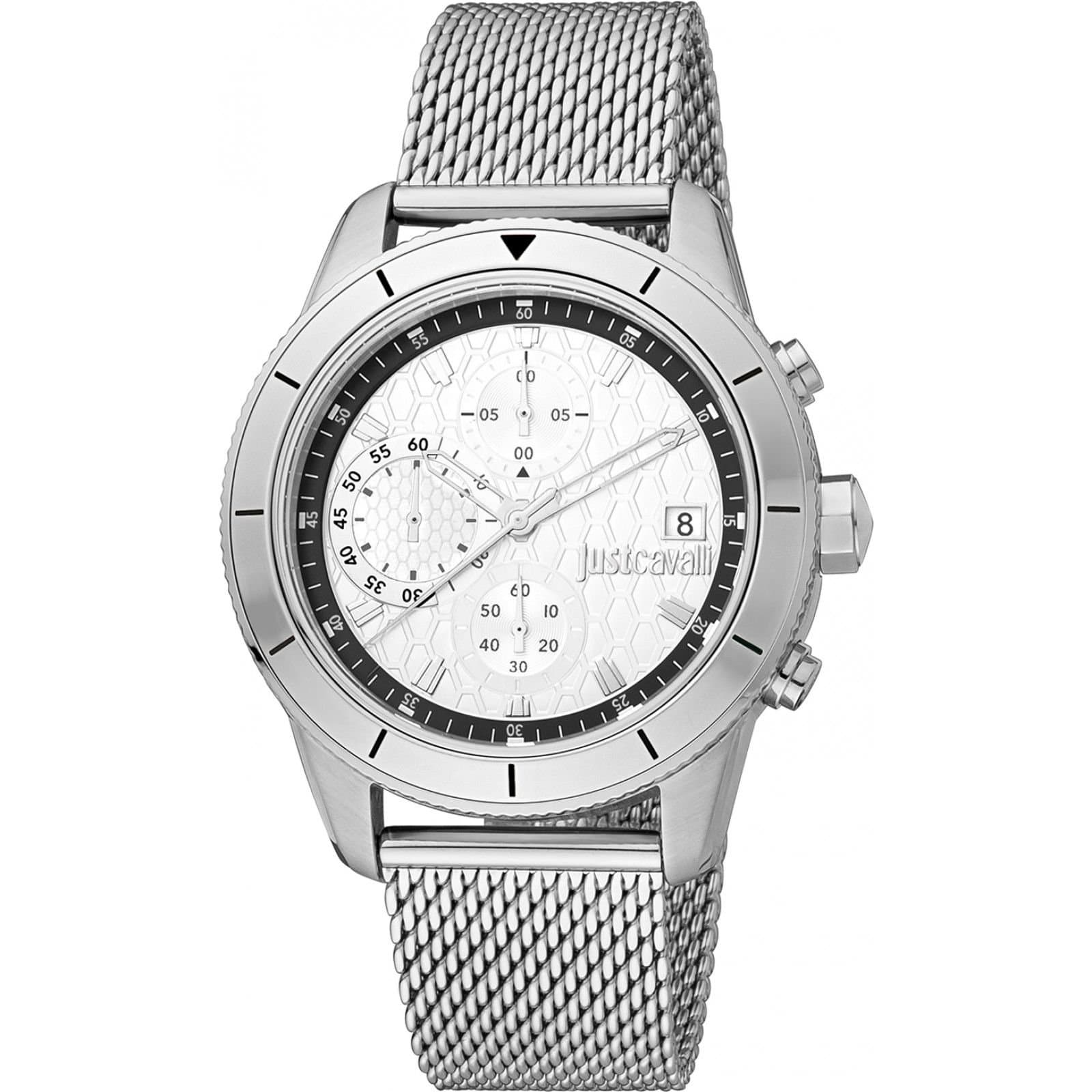 Just Cavalli Just Cavalli Men's JC1G215M0045 42mm Quartz Watch in Silver