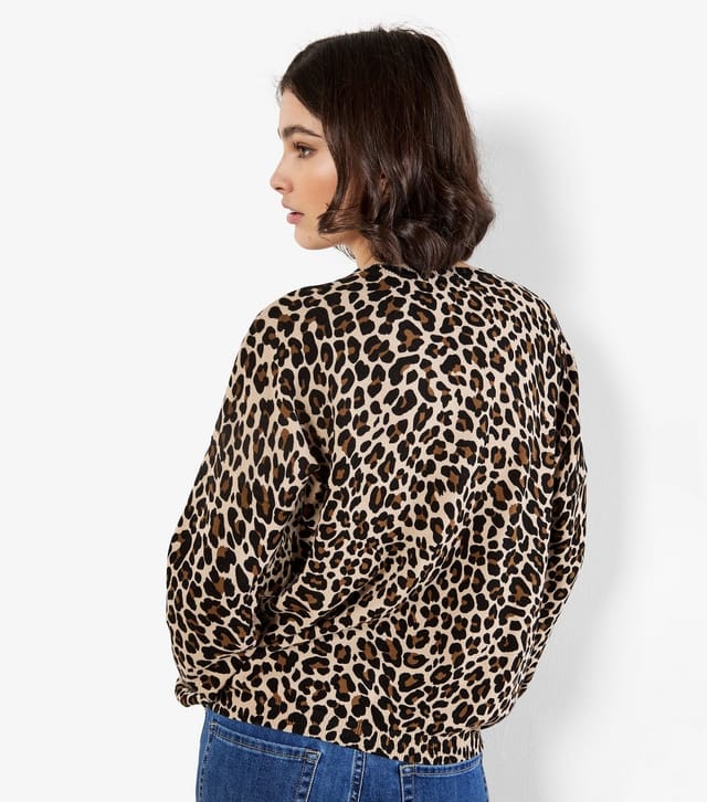 Apricot Women's Brown Leopard Print Fine Knit Jumper Apricot New Look - 2