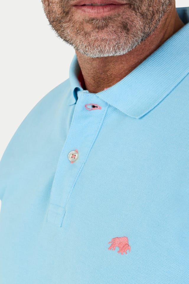 raging bull Raging Bull Men's Classic Polo in Light Blue - 3