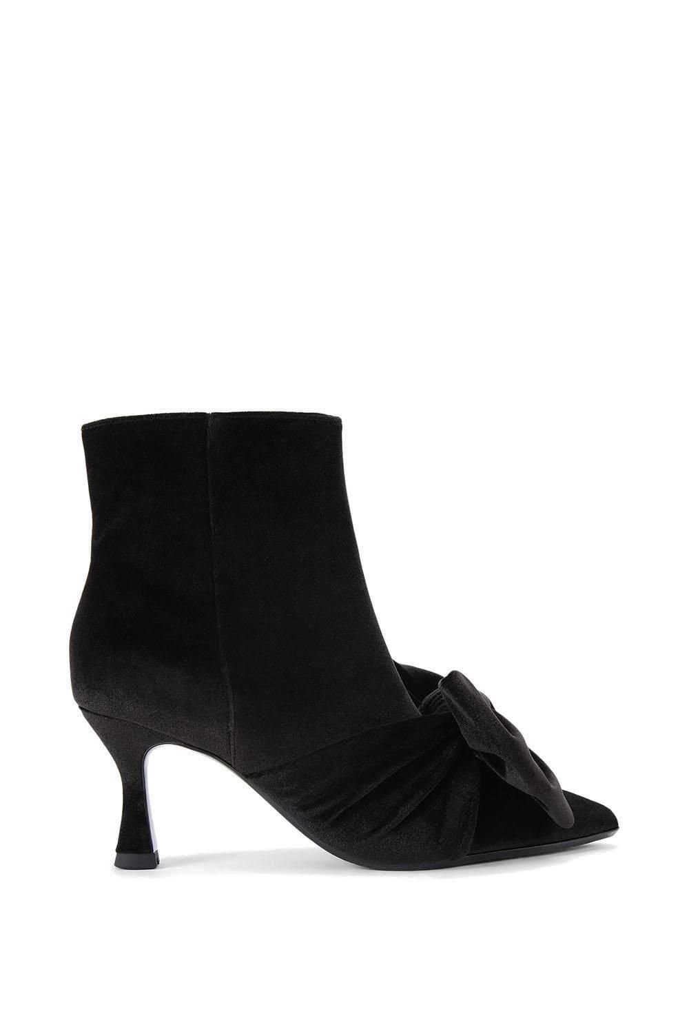KG Kurt Geiger KG Kurt Geiger Black Velvet Bow Ankle Boots