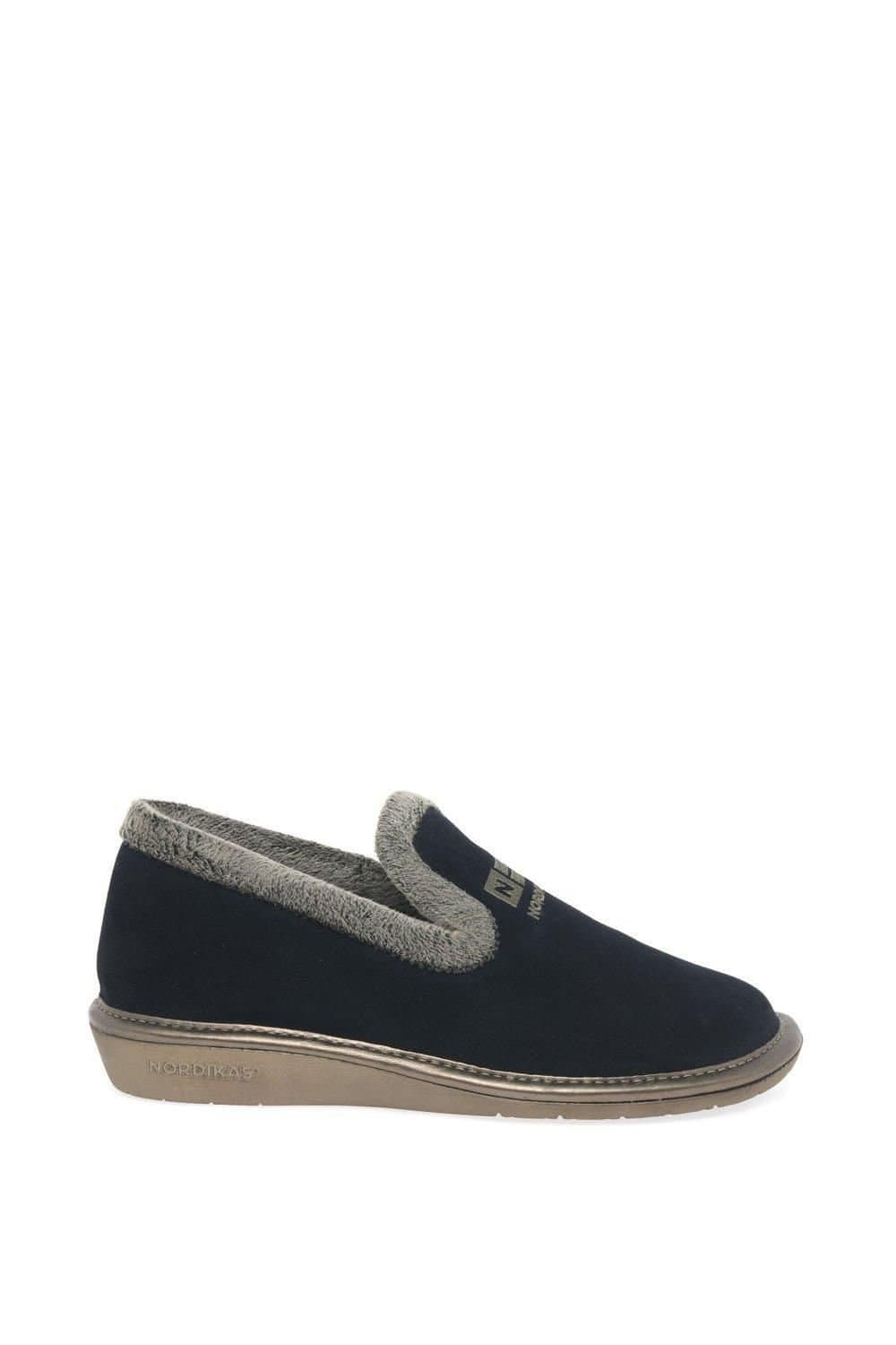 Nordikas Nordikas Navy Suede Slippers for Women