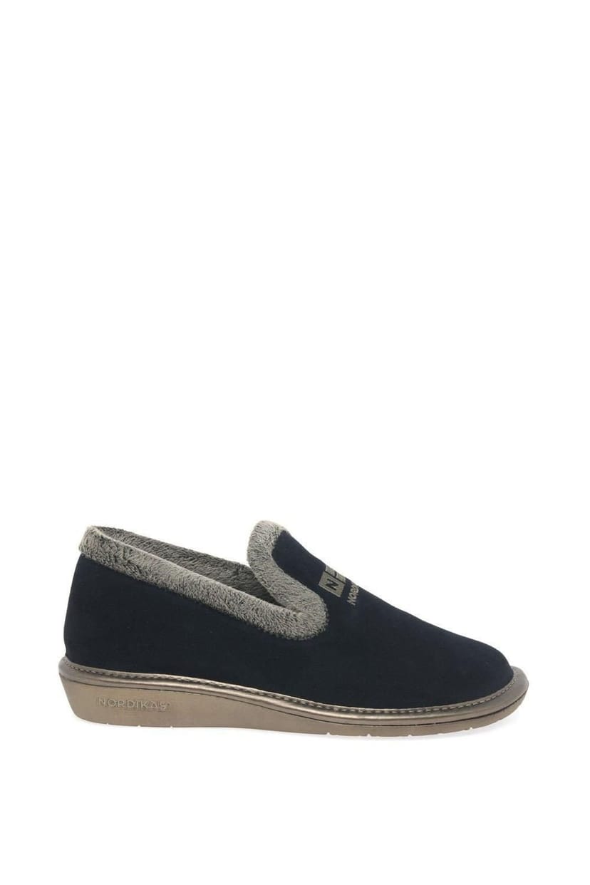 Nordikas Nordikas Women's 'Nicola III' Full Suede Slippers in Navy - 1