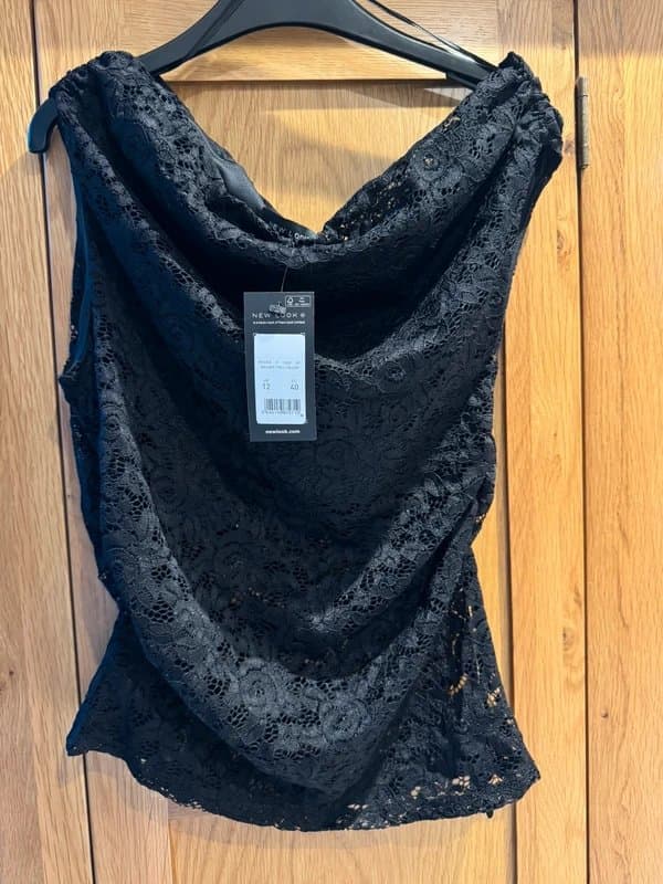 New Look New Look Fallen Shoulder Lace Top - Size 12