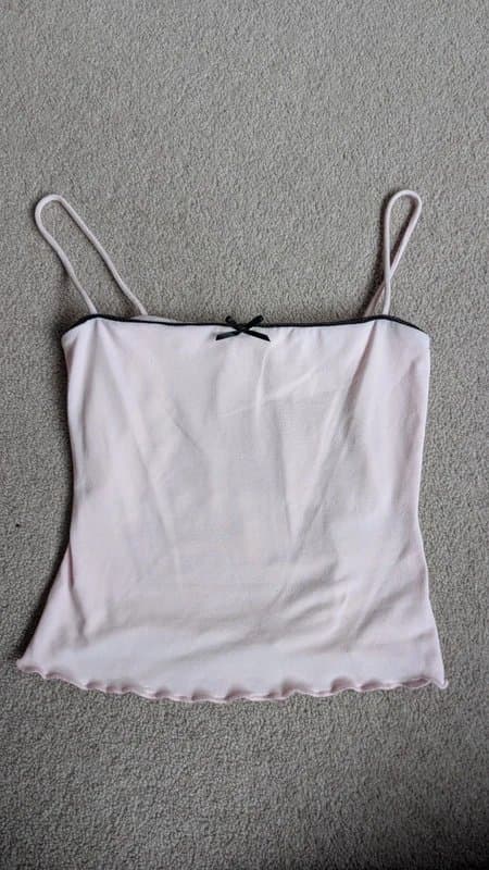 Bershka Cute Bershka Pink Cami Top with Bow