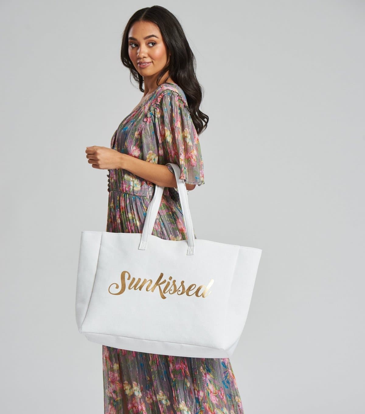 South Beach South Beach White Logo Tote Bag