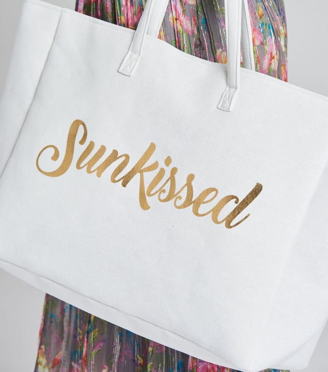 South Beach White Sunkissed Logo Tote Bag South Beach New Look - 2