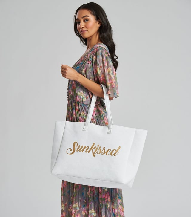 South Beach White Sunkissed Logo Tote Bag South Beach New Look - 3