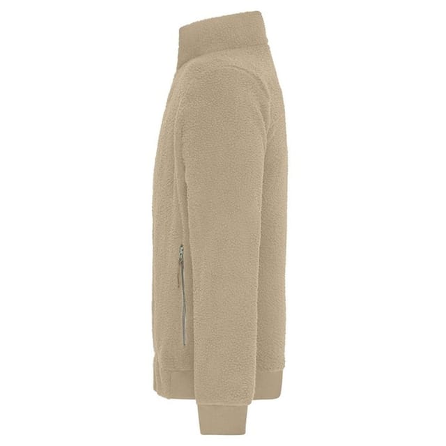 James and Nicholson James and Nicholson Men's Sherpa Fleece Jacket in Stone - 3