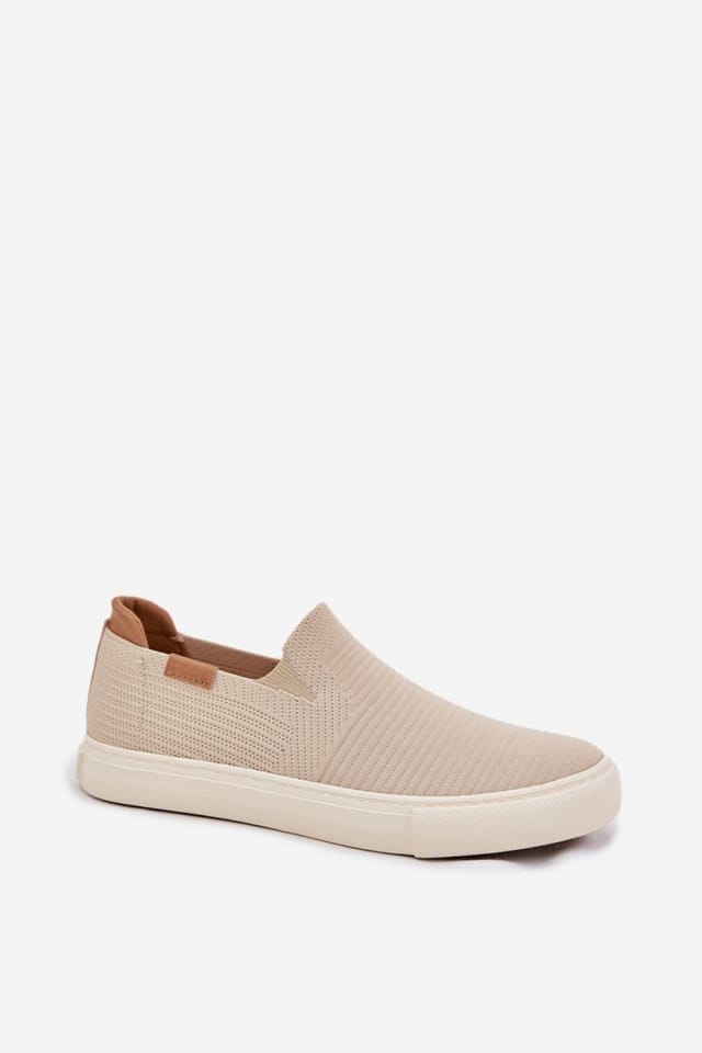 Love Lace Love Lace Women's Big Star Textile Slip On Sneakers with Insole & Rubber Sole in Beige - 2