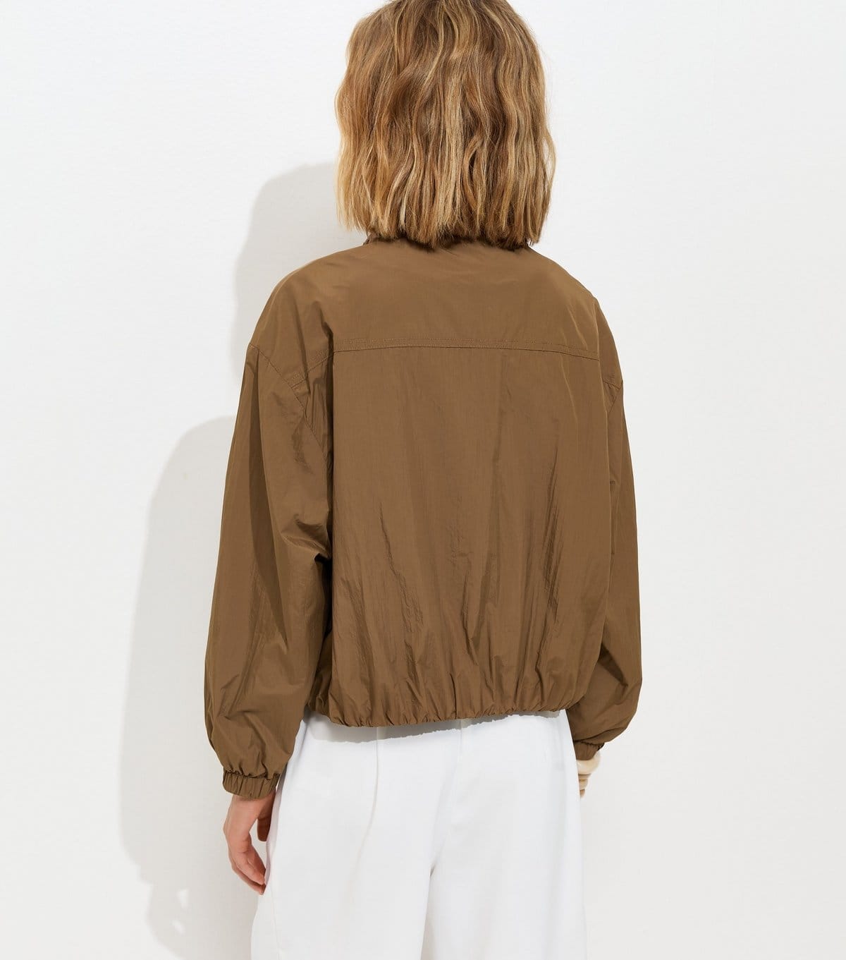 New Look Women's Light Brown Quarter Zip Funnel Neck Jacket New Look - 4
