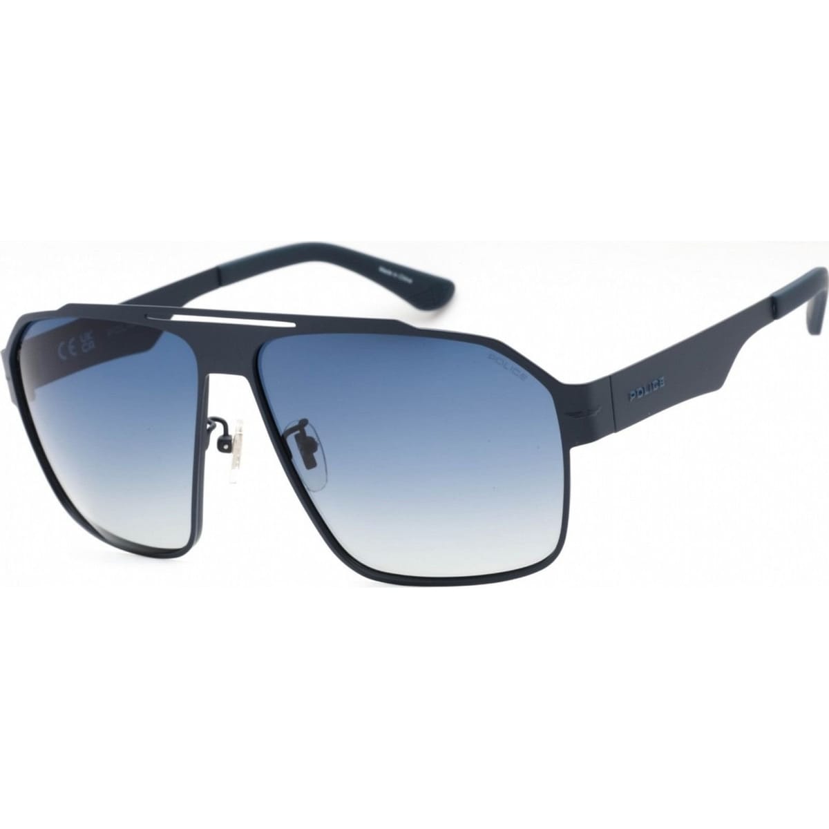 Police Police Men's SPLL08M-63S72P Square/Rectangle Sunglasses in Blue - 1