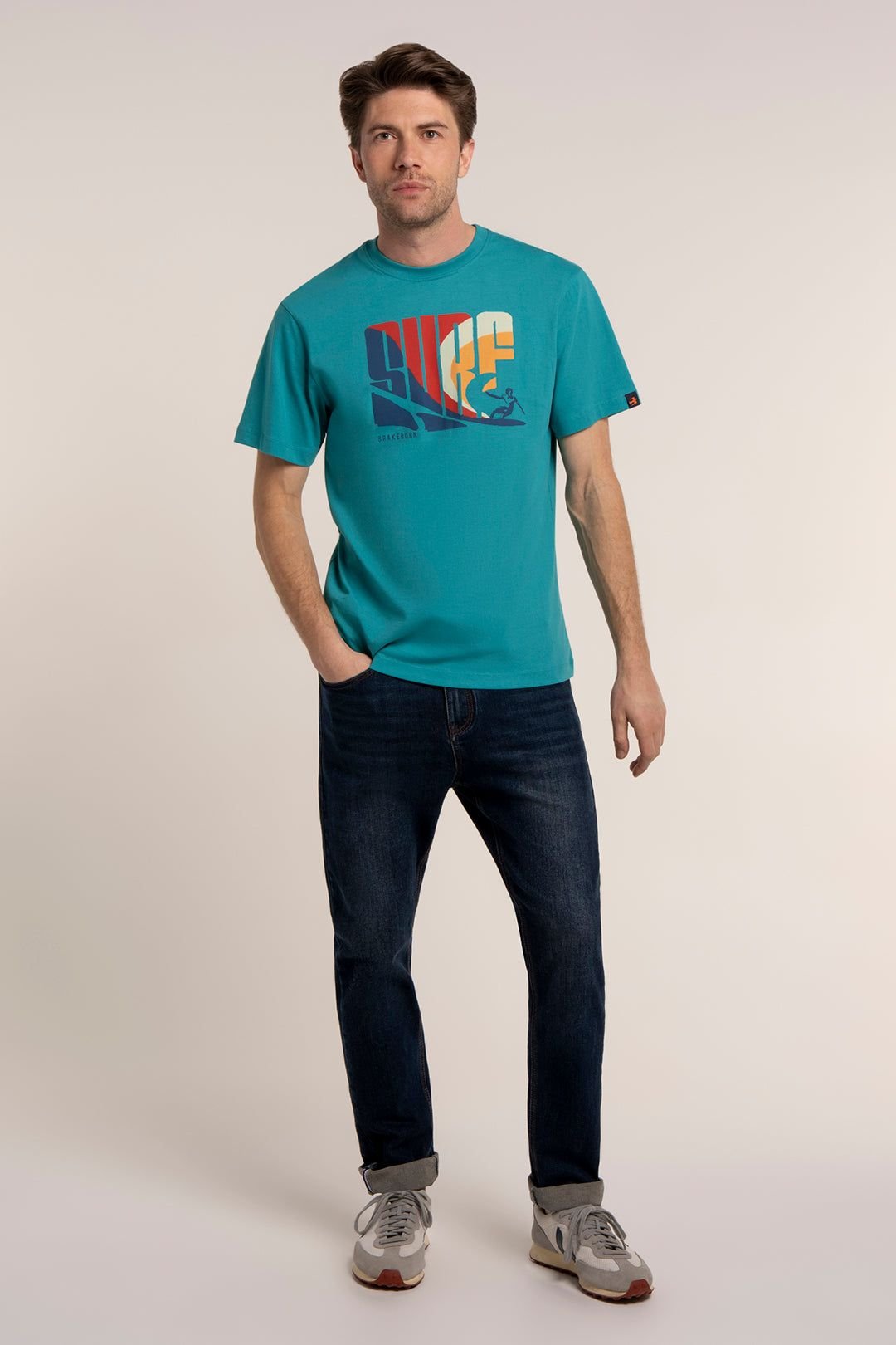 Brakeburn Brakeburn Men's RANSKILL T-SHIRT in Green - 4