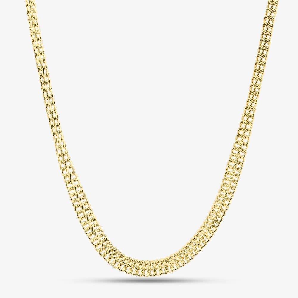 T.H.Baker T.H.Baker Women's 9ct Yellow Gold 18 inch Graduated Chain Necklace NBE027