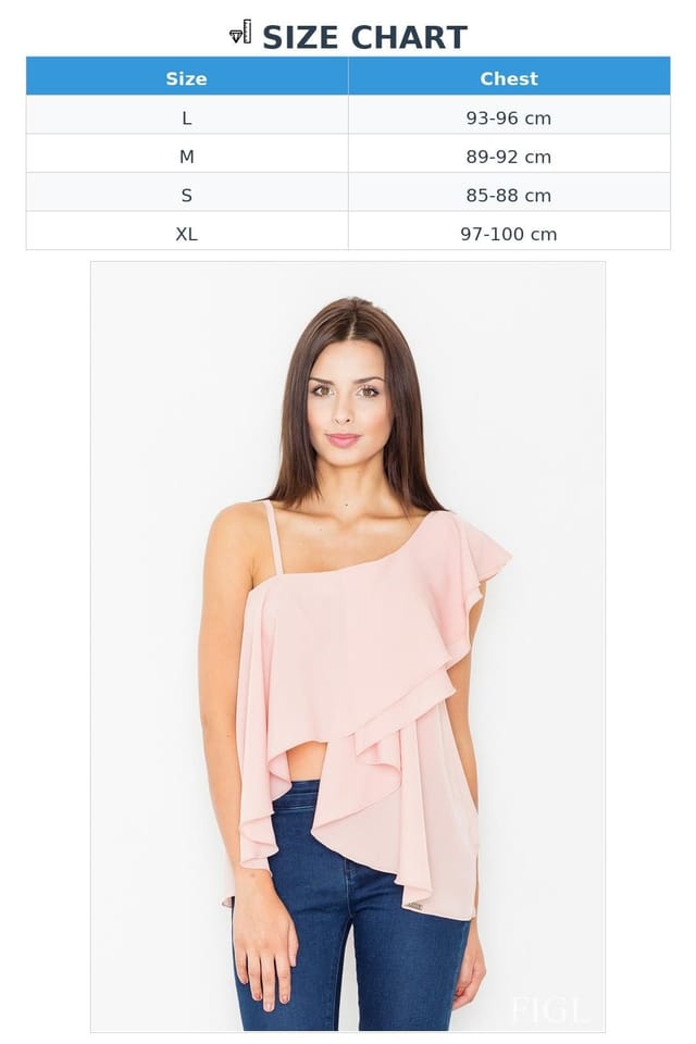 Love Lace Love Lace Women's Smooth Frill Crop Blouse with Longer Back in Pink - 3