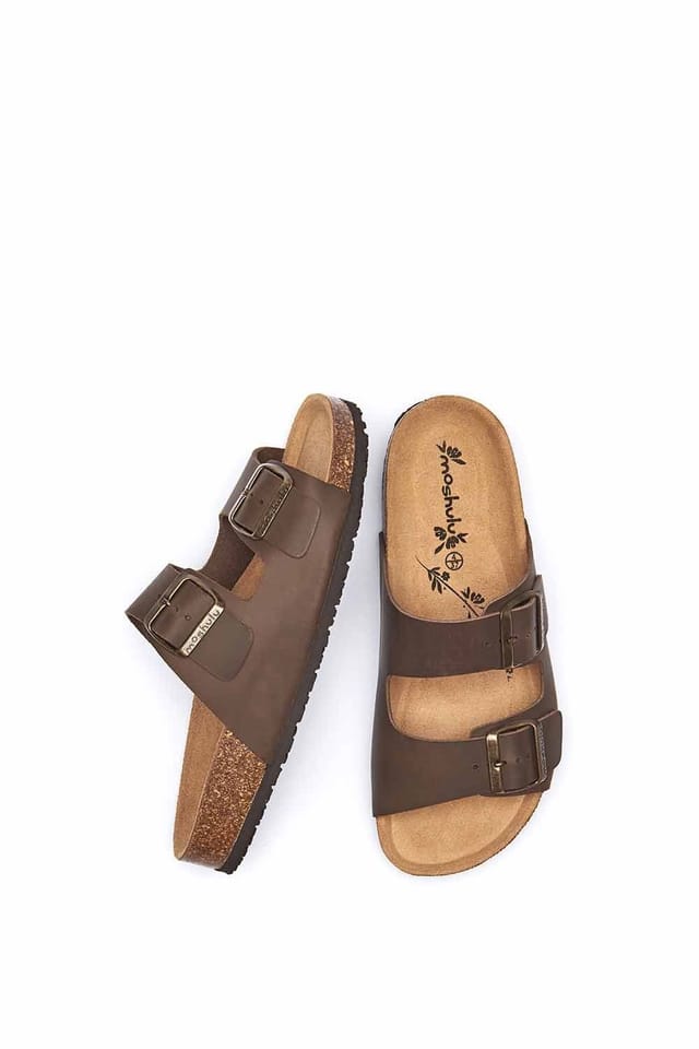 Moshulu Moshulu Women's 'Bavaria Waxy' Cork Footbed Sandals in Chocolate - 2