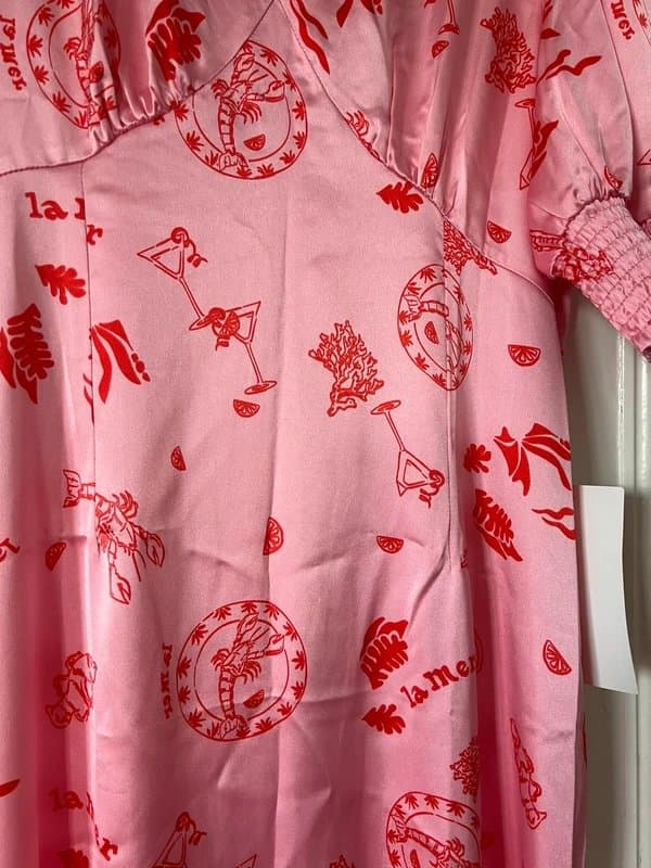 Never Fully Dressed Never Fully Dressed silk la mer lobster pink dress