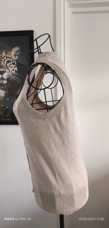 Warehouse 100% Cotton Woven Waistcoat Size 10