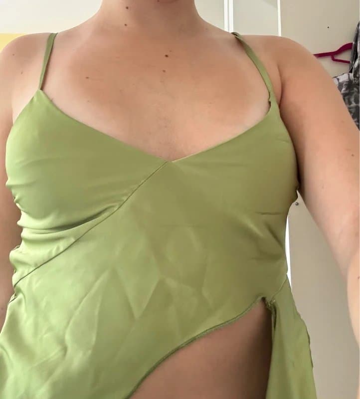 Bershka Green silk bershka top