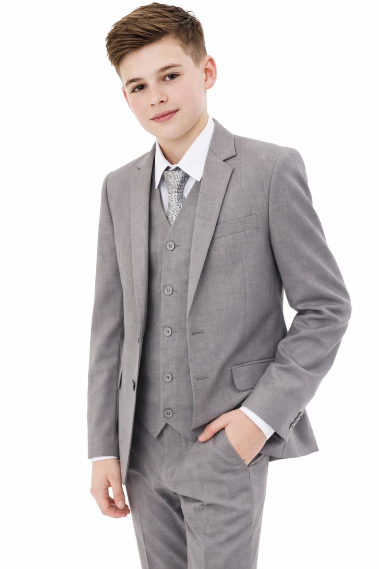 Vivaki Vivaki Men's 5 Piece Light Grey