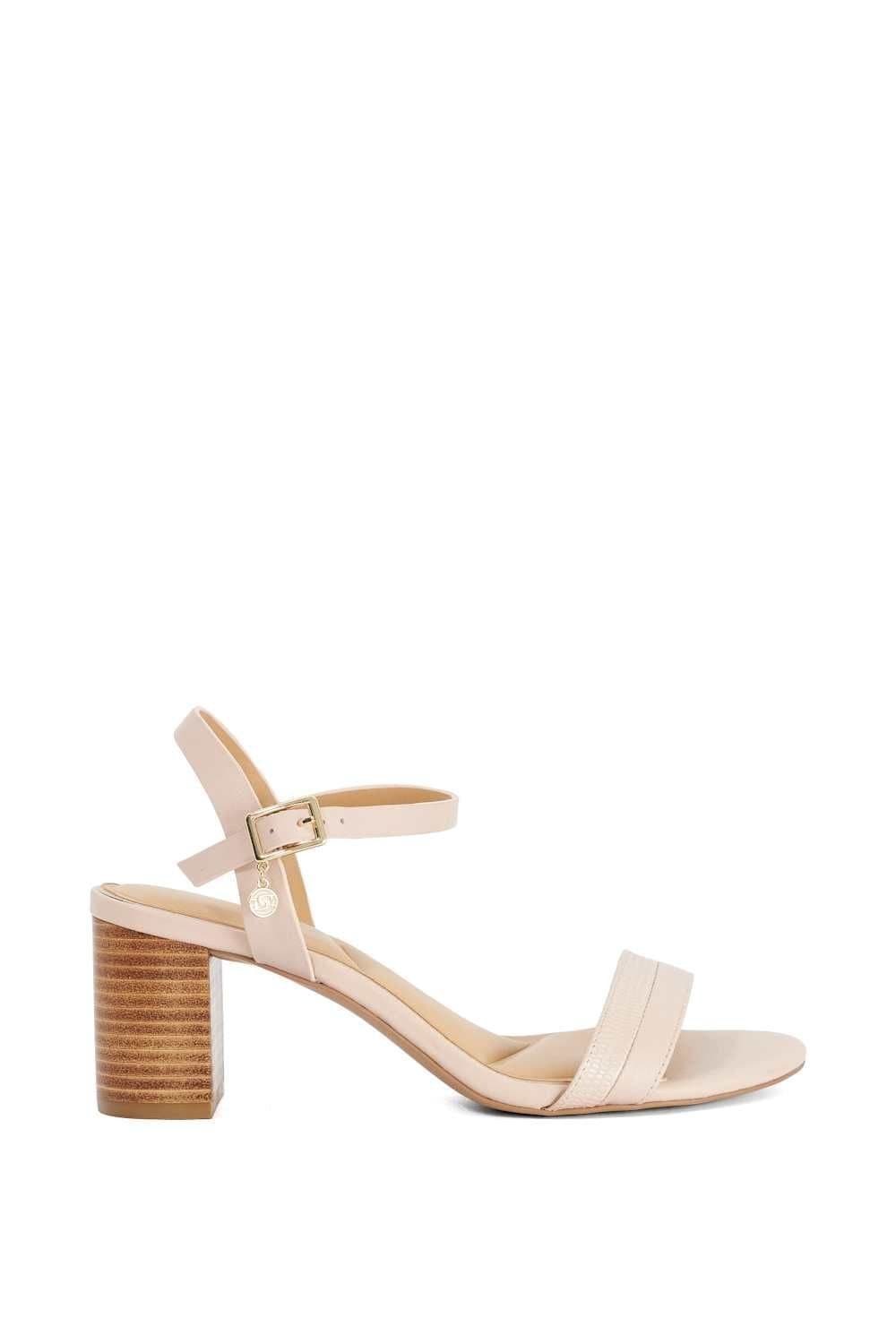 Dune London Dune London Women's Wide Fit 'Jaycie' Leather Sandals in Natural