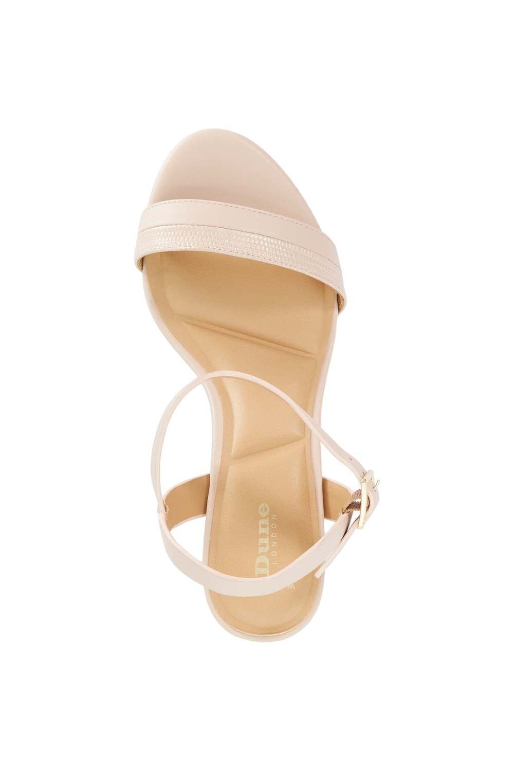 Dune London Dune London Women's Wide Fit 'Jaycie' Leather Sandals in Natural - 4