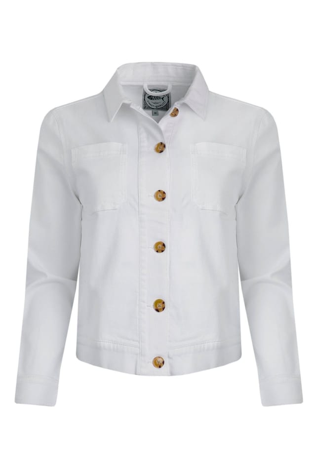 Weird Fish Weird Fish Women's Rosanna Canvas Jacket in White - 2