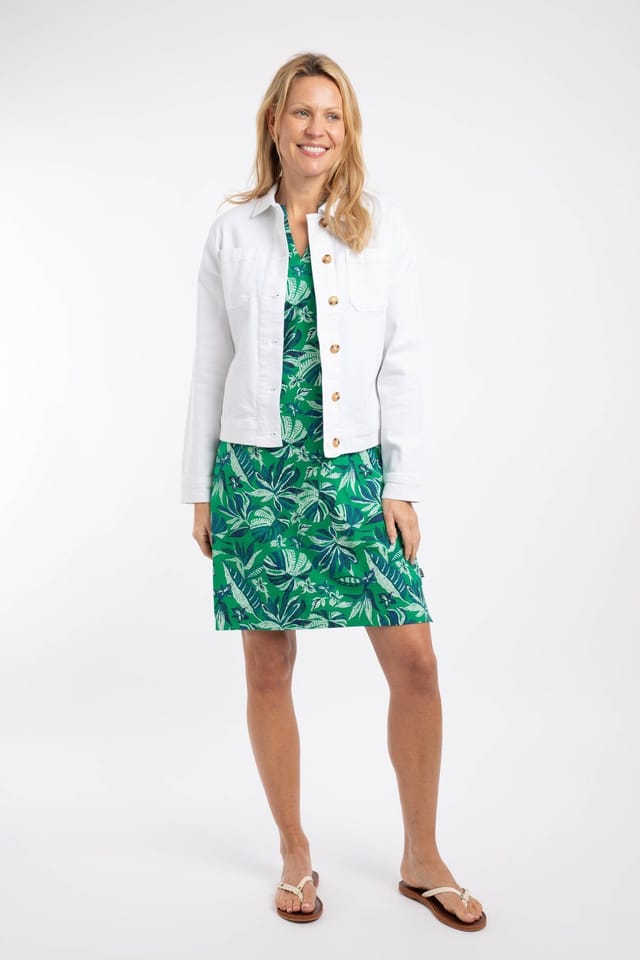Weird Fish Weird Fish Women's Rosanna Canvas Jacket in White - 3