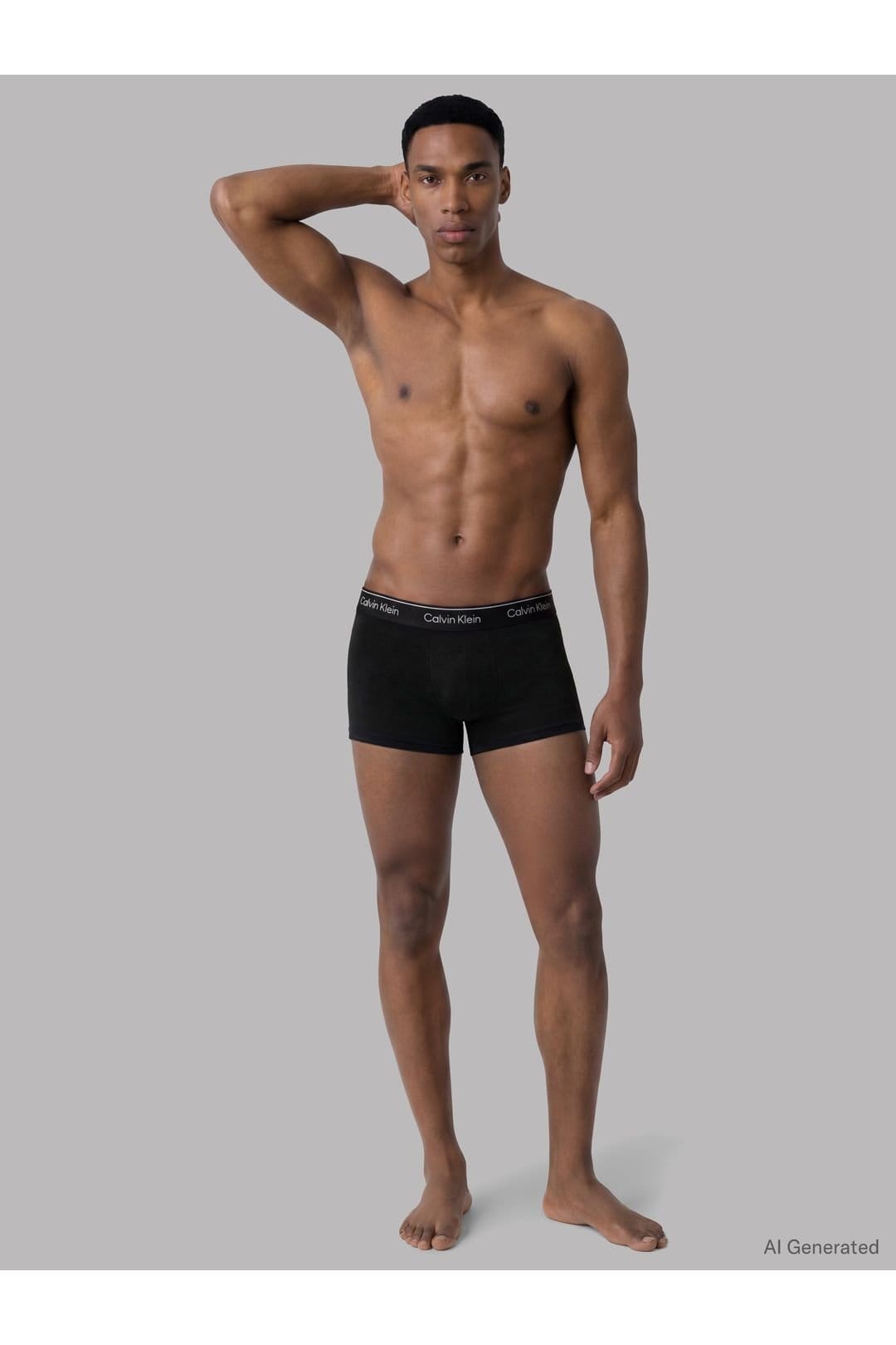 Calvin Klein Calvin Klein Men's Relaxed Fit Trunk 3Pk Black - 4