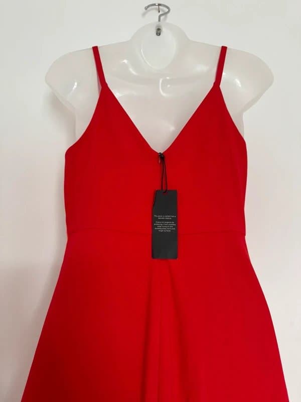 ME+EM * NEW * (part tags/ exdisplay) ME + EM Red Wide Leg Jumpsuit Satin Back Crepe - RRP £395- UK 8