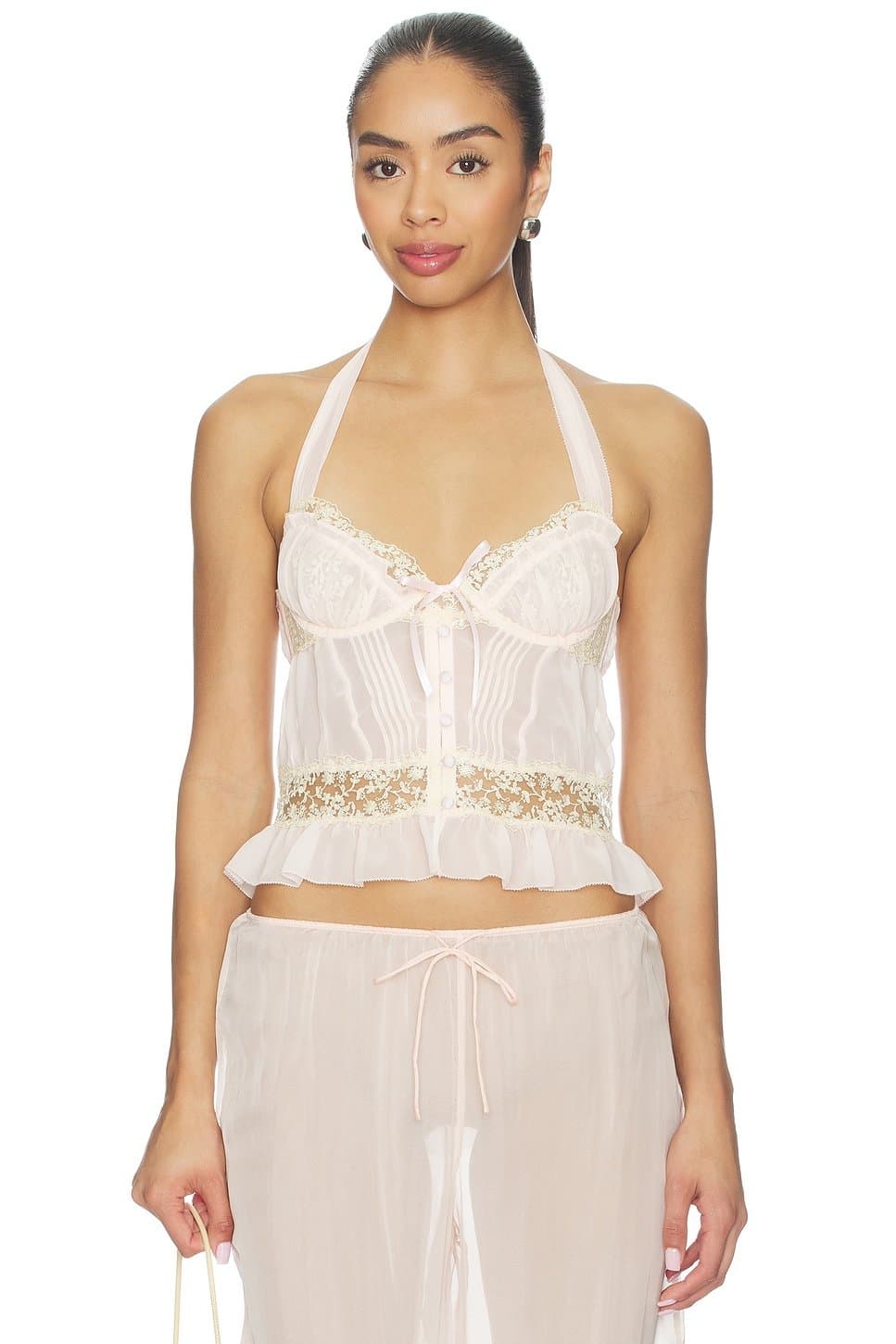 revolve Revolve Gilded Lace Bustier in Natural