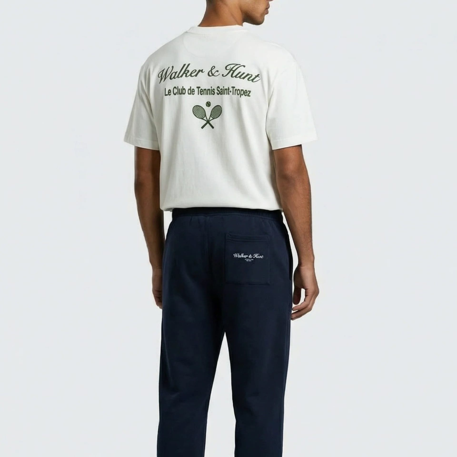 Walker & Hunt Walker & Hunt Men's St Tropez Tennis Club Tee in Off-White - 4