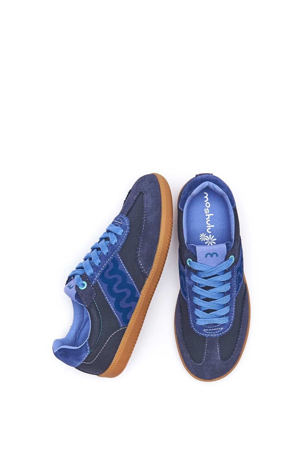Moshulu Moshulu Women's 'Margot' Sporty Lace Up Trainers in Indigo - 2